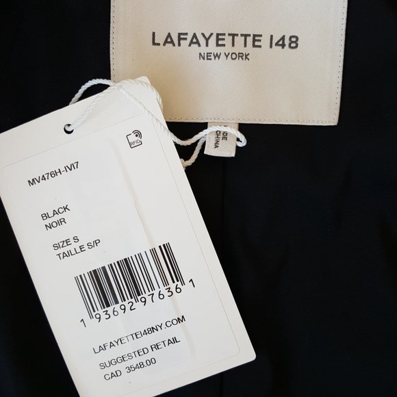 Lafayette 148 New York ! wool, Silk-Lapel Tuxedo Vest - Picture 3 of 15